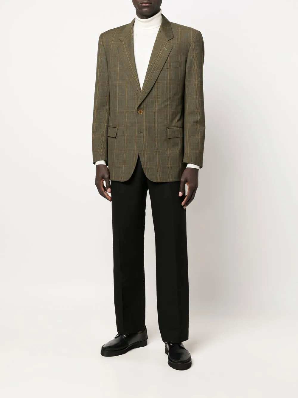Pierre Cardin Pre-Owned 1990s geruit jack - Groen