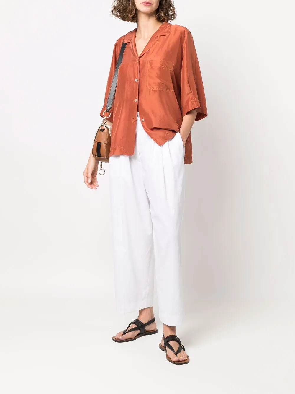 Forte Forte High waist broek - Wit