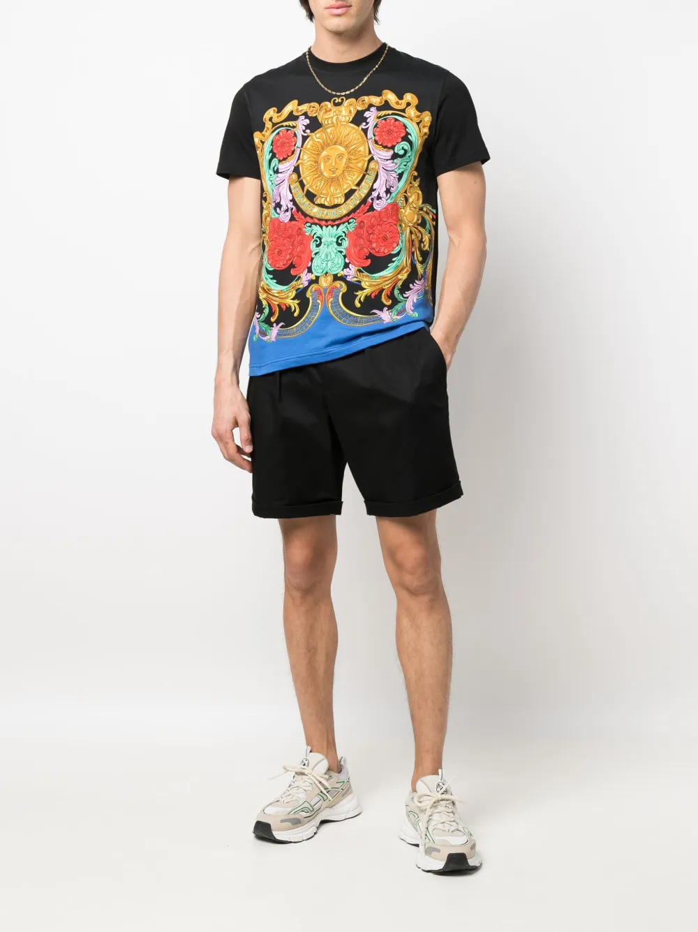 Versace Jeans Couture Slim-fit T-shirt - Zwart