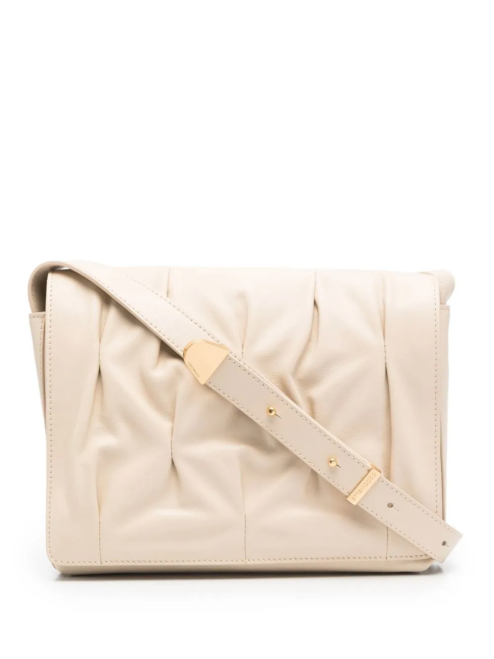 

Coccinelle embossed leather shoulder bag - Neutrals