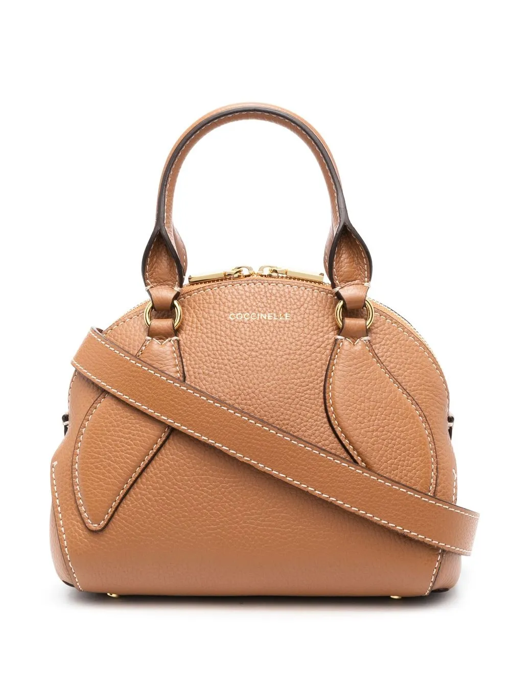 

Coccinelle tote con sello del logo mini - Marrón