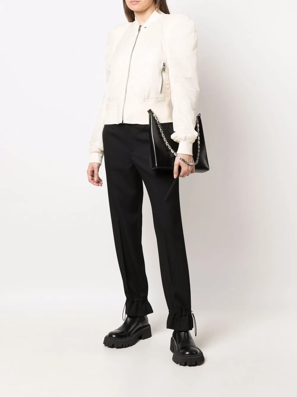Rick Owens DRKSHDW Bomberjack met pofmouwen - Beige