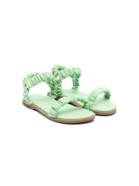 Age of Innocence Kyle ruched leather sandals