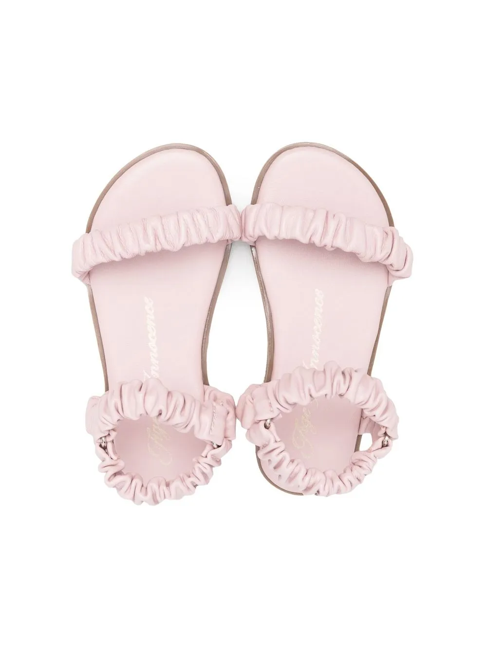  Age Of Innocence Kyle Ruched Leather Sandals - Pink 