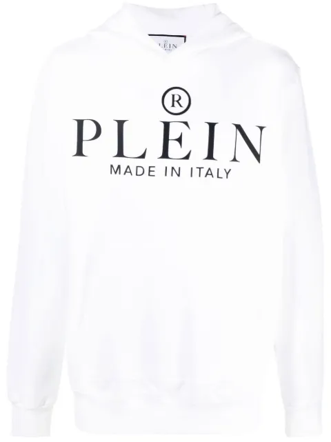 Philipp Plein logo-print pullover hoodie