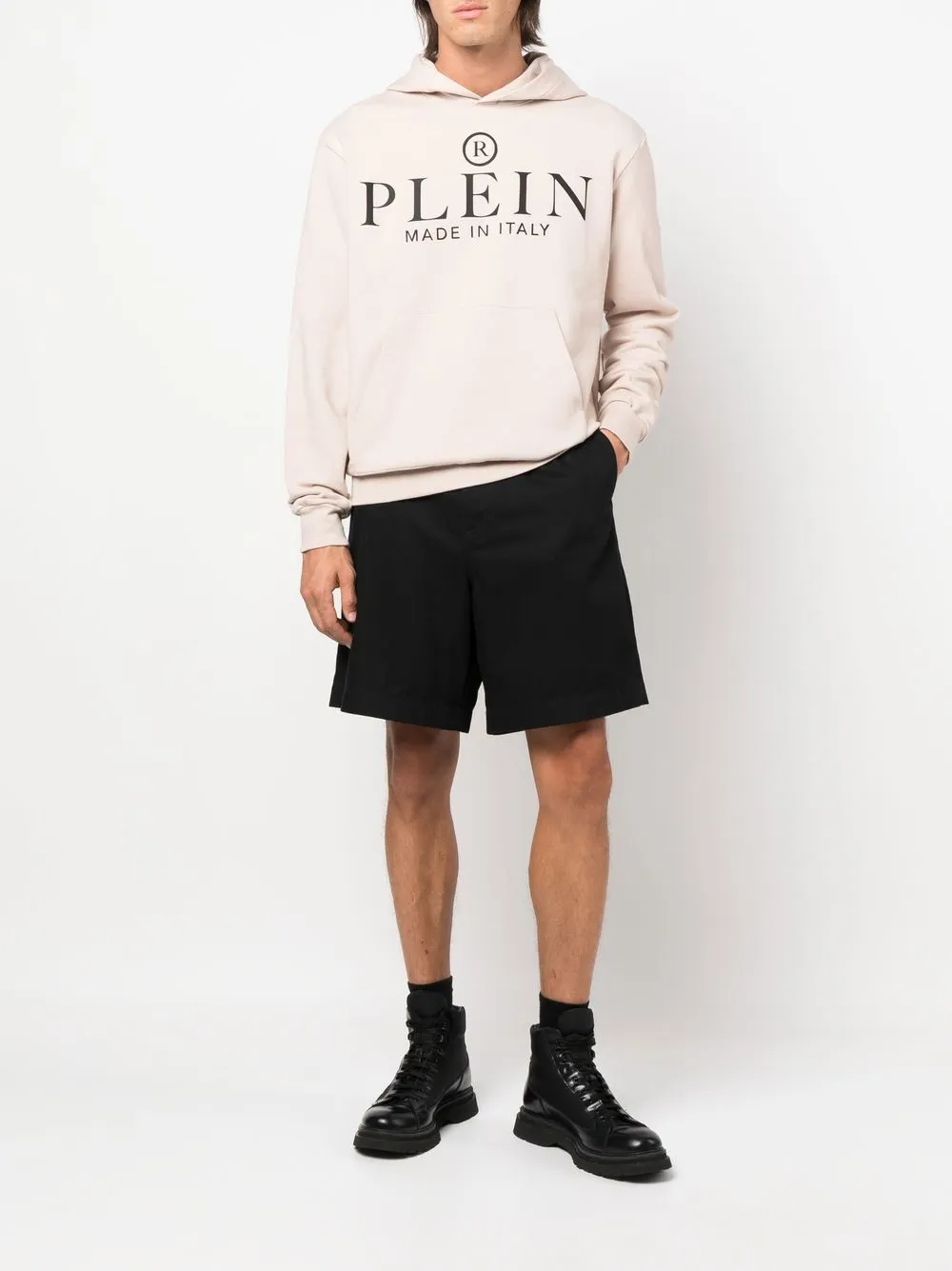 Philipp Plein Hoodie met logoprint - Beige