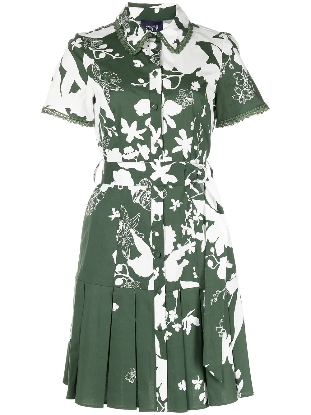 

Marchesa Notte vestido con estampado floral - Verde