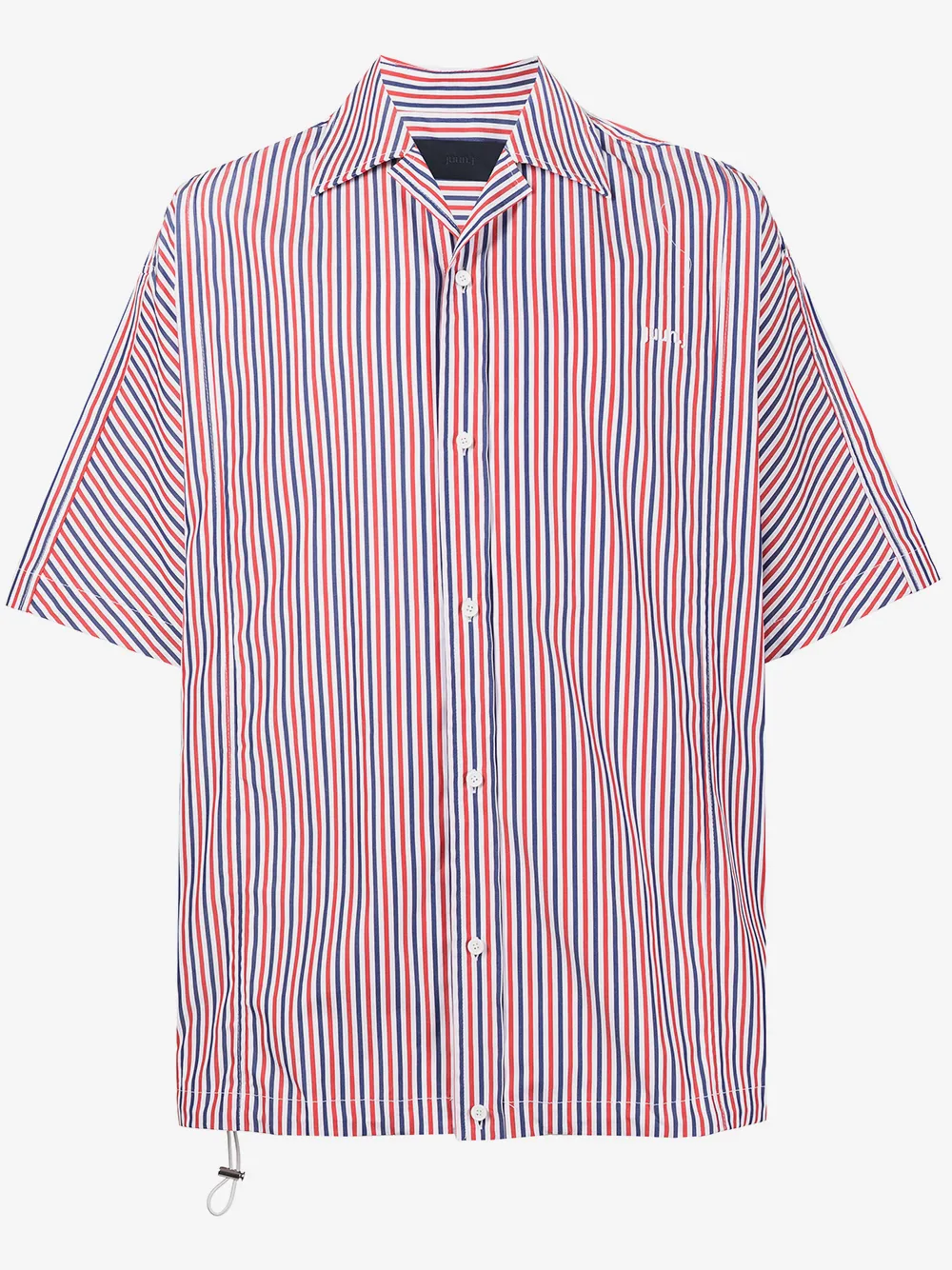 Juun.J striped short-sleeve shirt | White | Image 1