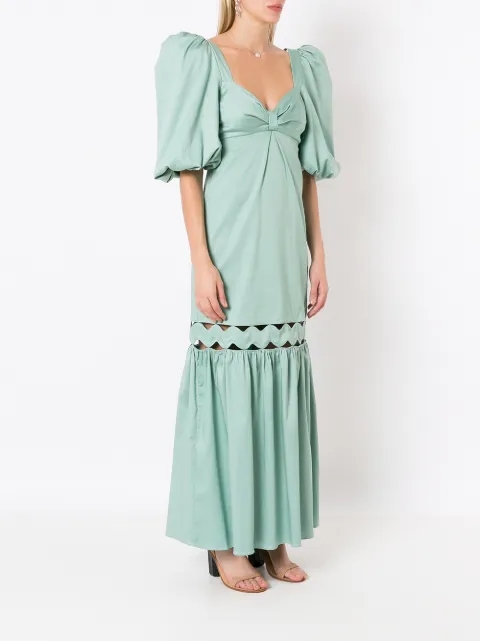 Adriana Degreas puff-sleeve cut-out maxi dress VTLG0842V22 - 2