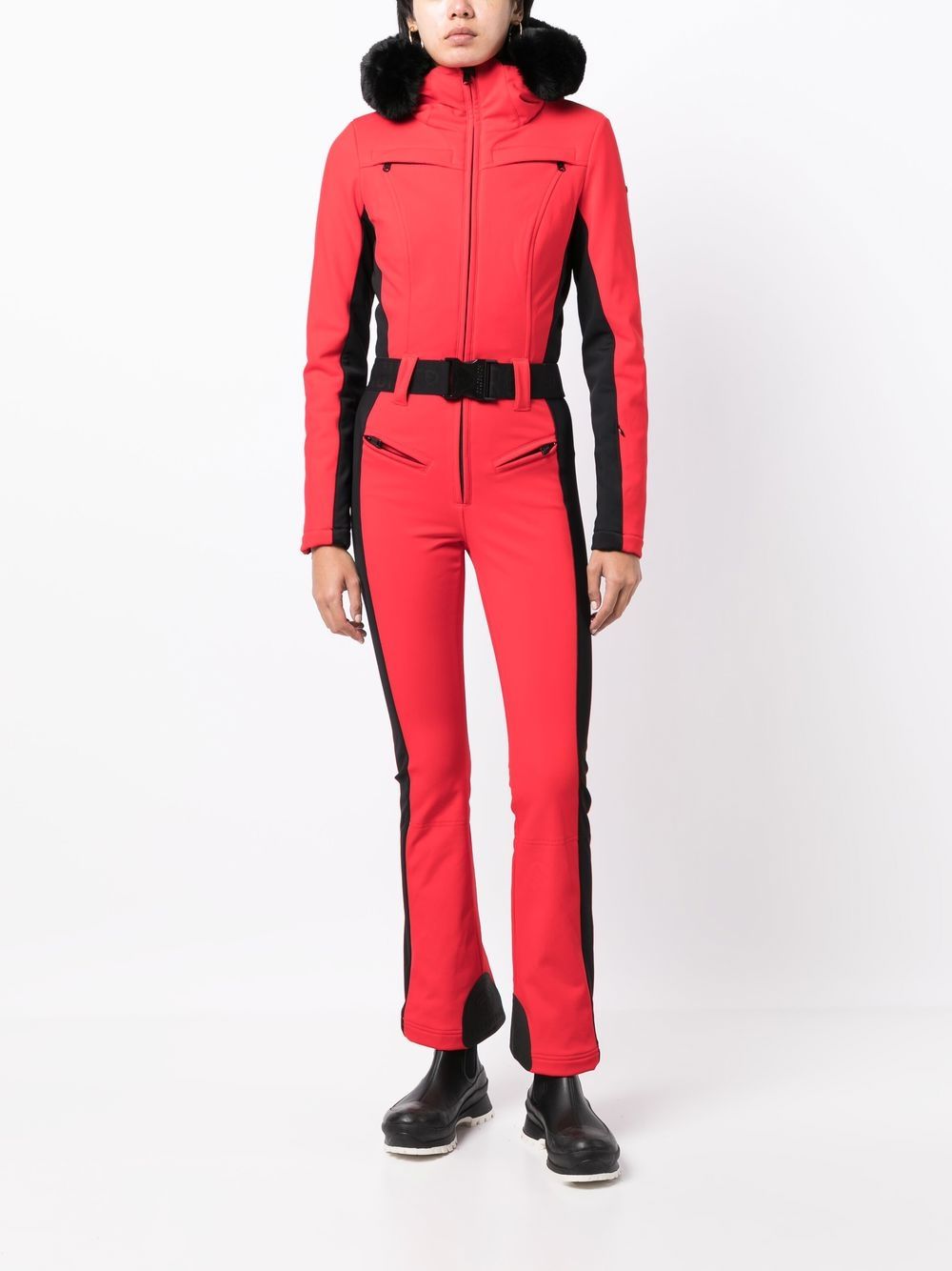 Shop Goldbergh Colour-block Performance Jumpsuit In Red