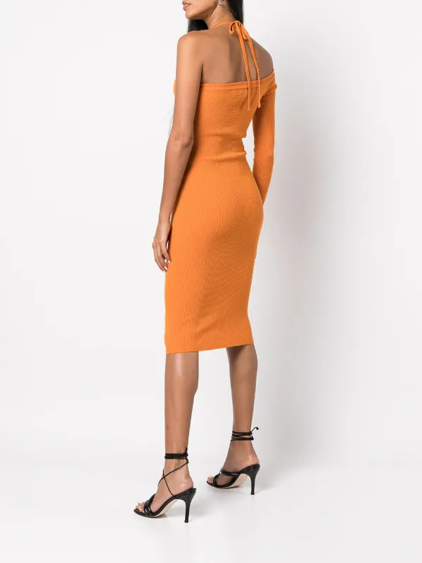 Monse Asymmetric Knitted Dress - Orange