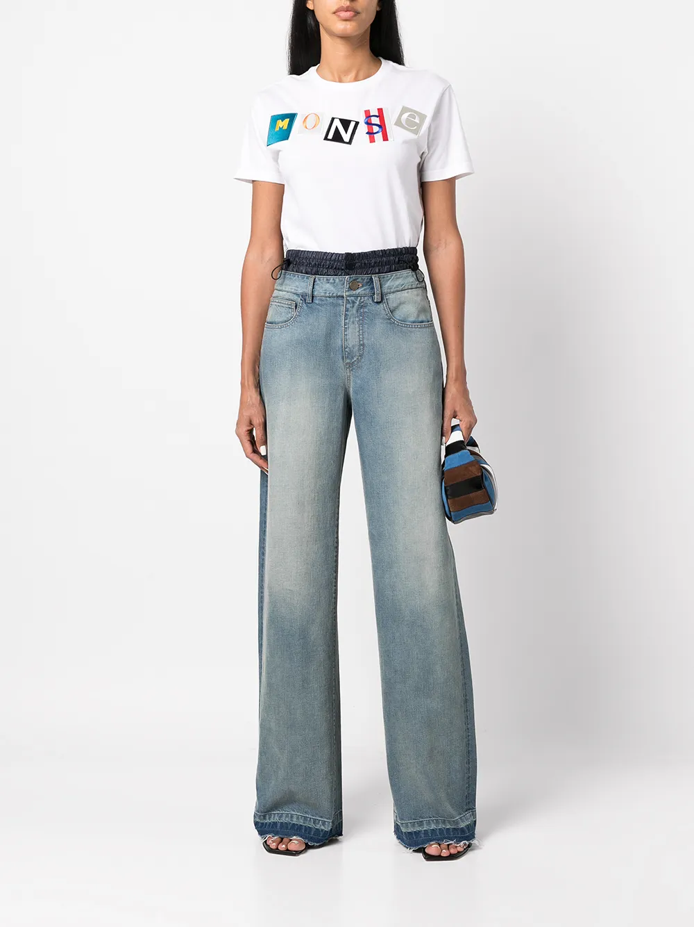 Monse T-shirt met logopatch - Wit