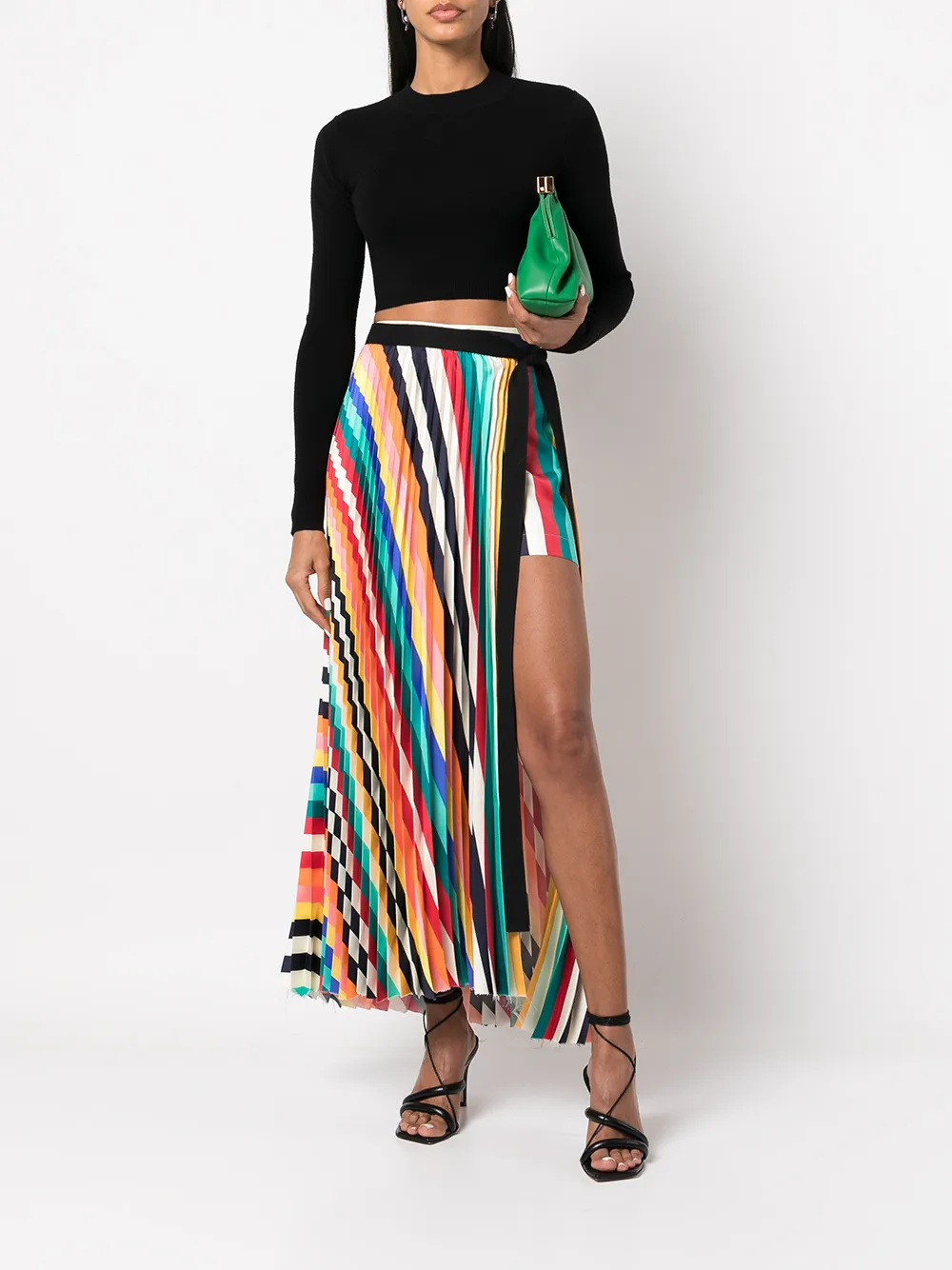 Monse Top met open rug - Zwart