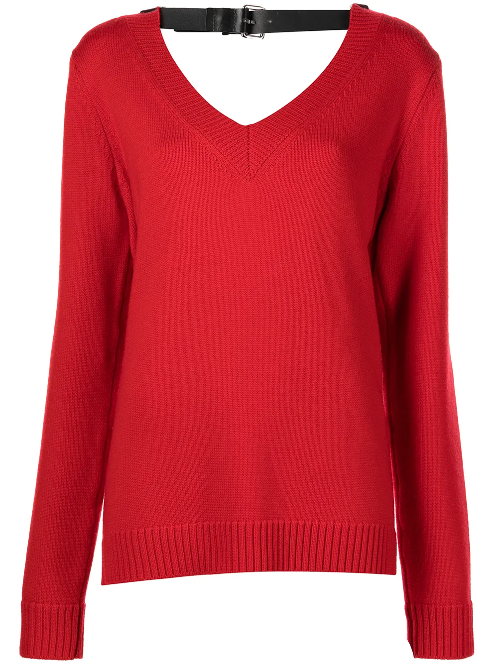 

Monse buckle-fastened open back jumper - Red