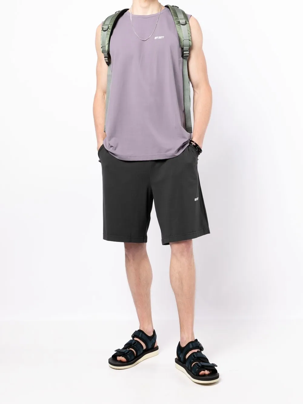 Off Duty Tanktop met logoprint - Paars