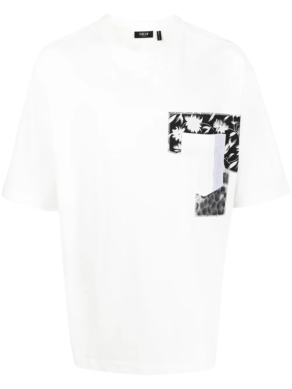 

FIVE CM playera con bolsillo y gráfico - Blanco