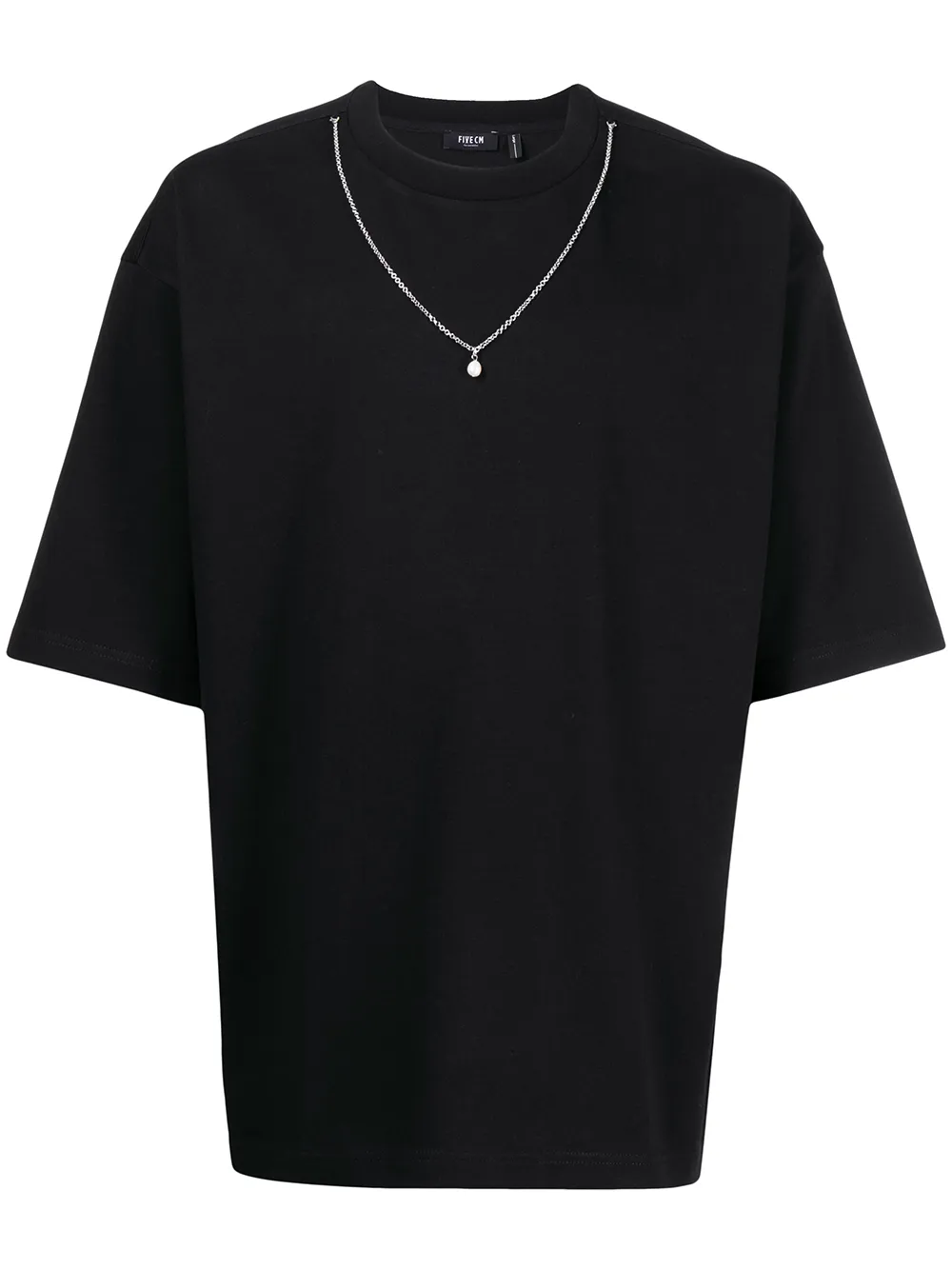 

FIVE CM necklace-detail T-shirt - Black