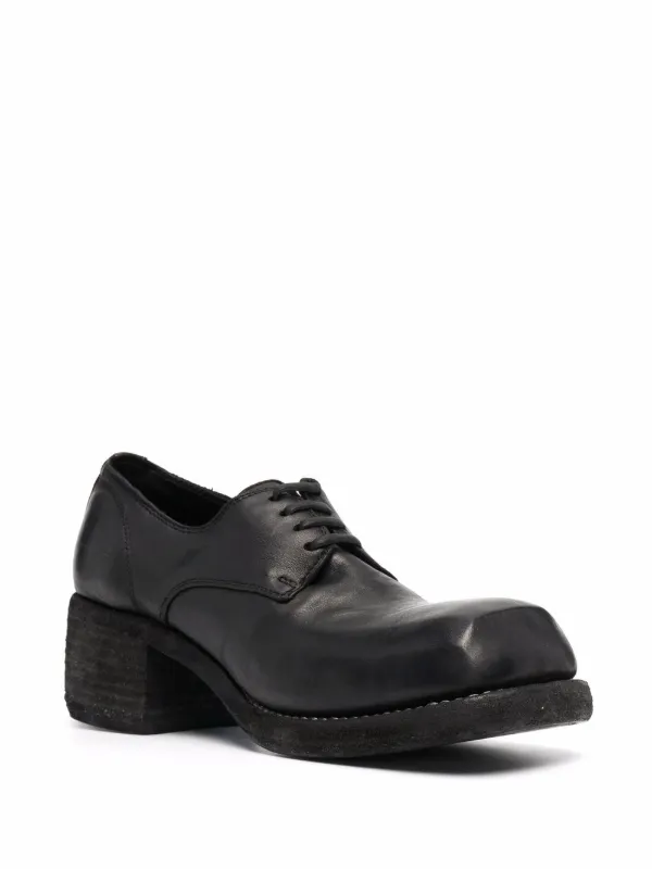Guidi square toe Leather Oxfords Farfetch
