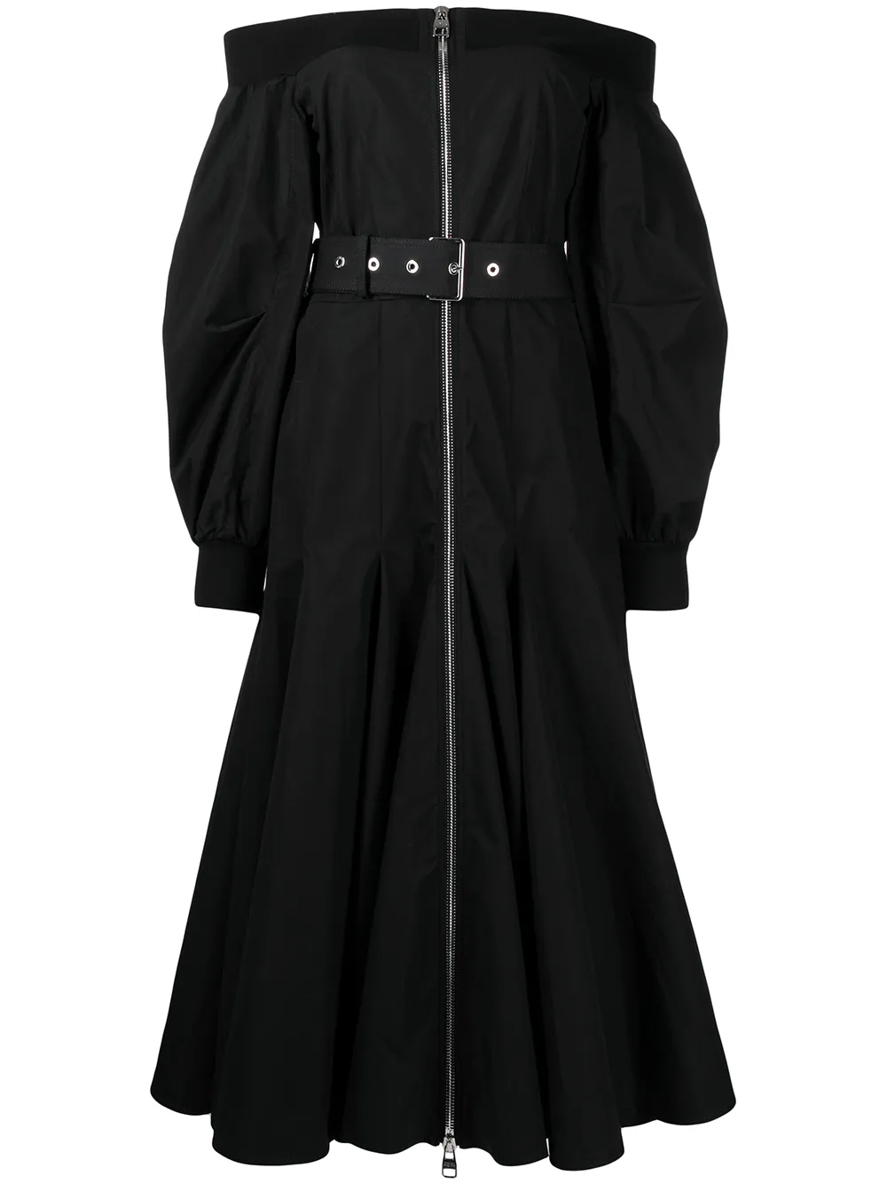 

Alexander McQueen off-shoulder belted dress - Black