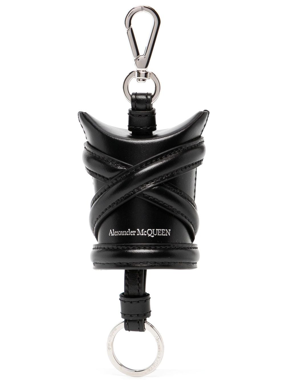 Alexander McQueen The Curve leather key holder - Black