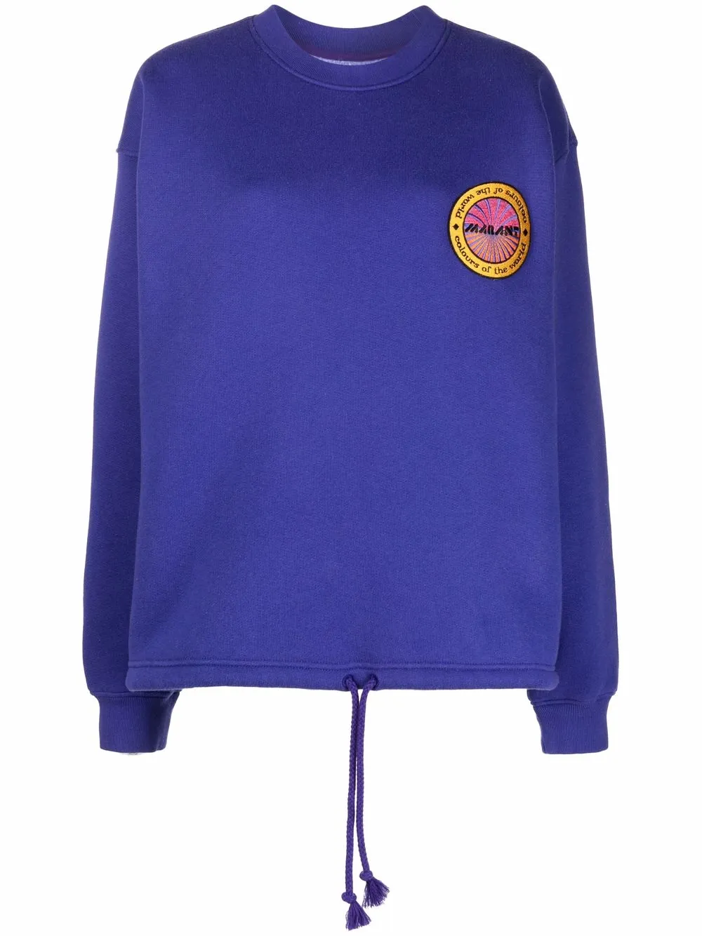 logo-patch drawstring sweatshirt