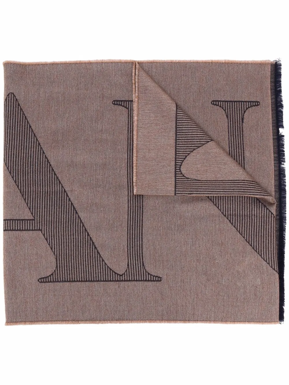 

Lanvin logo-print scarf - Brown