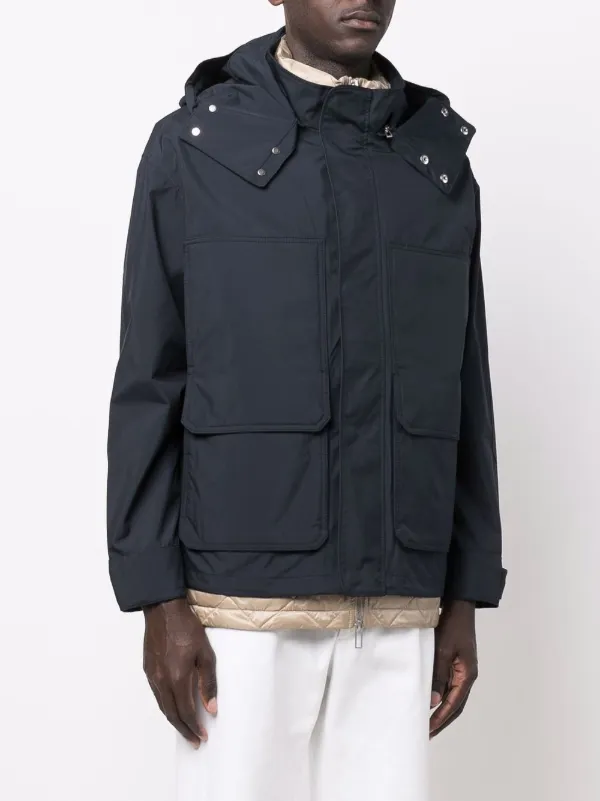 emporio armani water repellent hooded jacket
