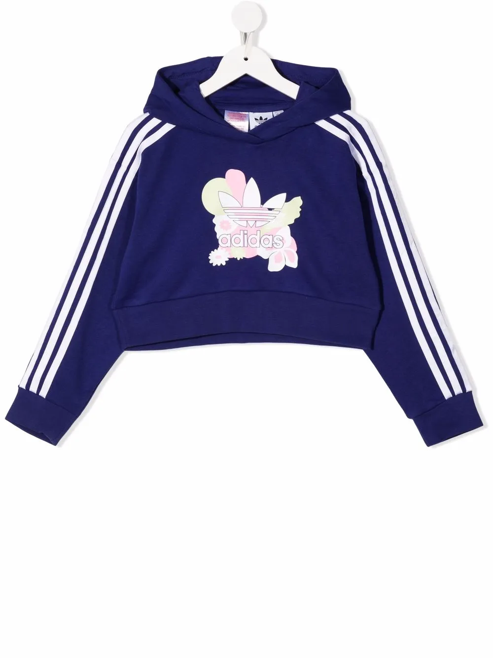 

adidas Kids logo-print hoodie - Purple