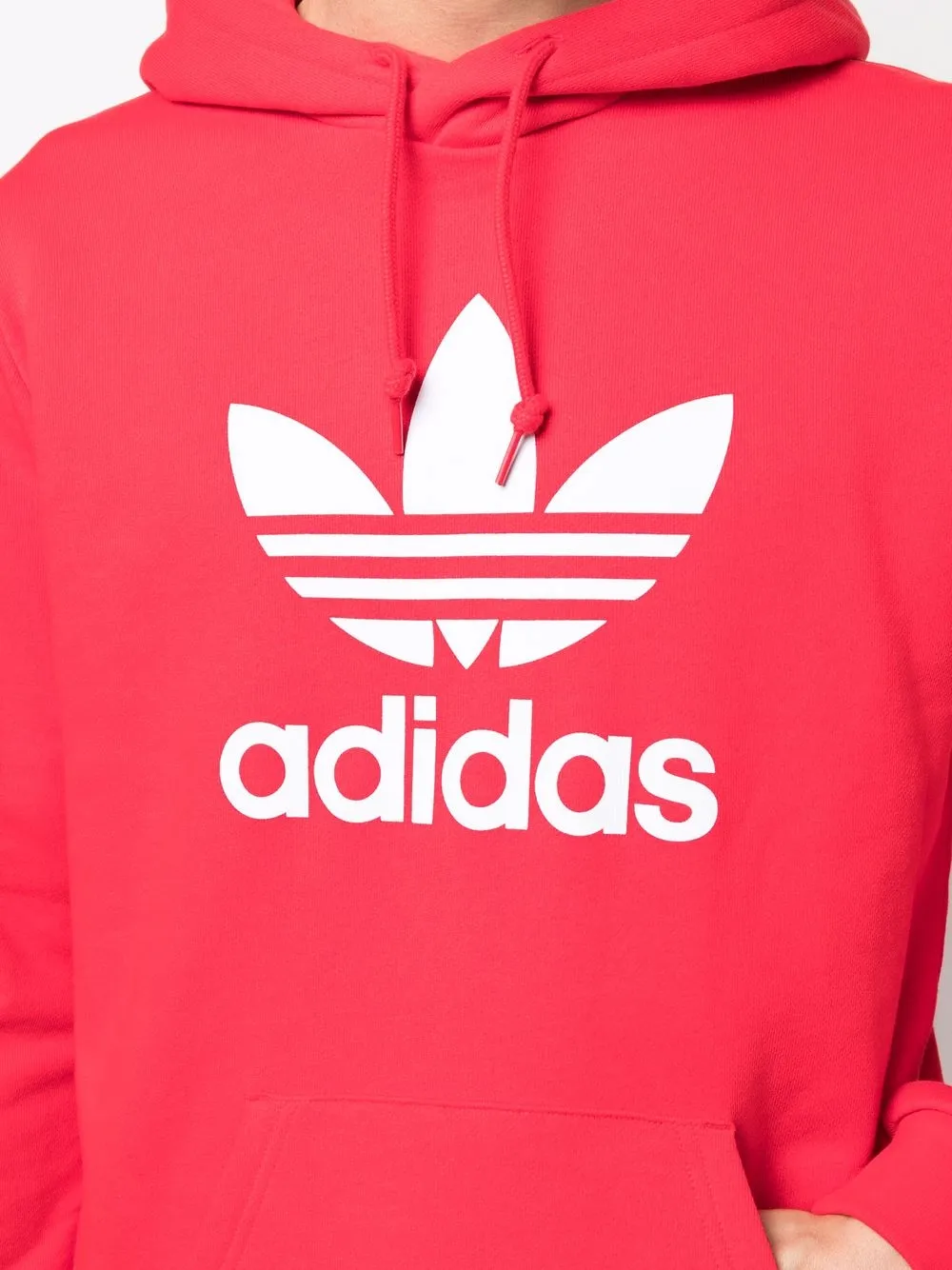 Red adidas new arrivals pullover hoodie