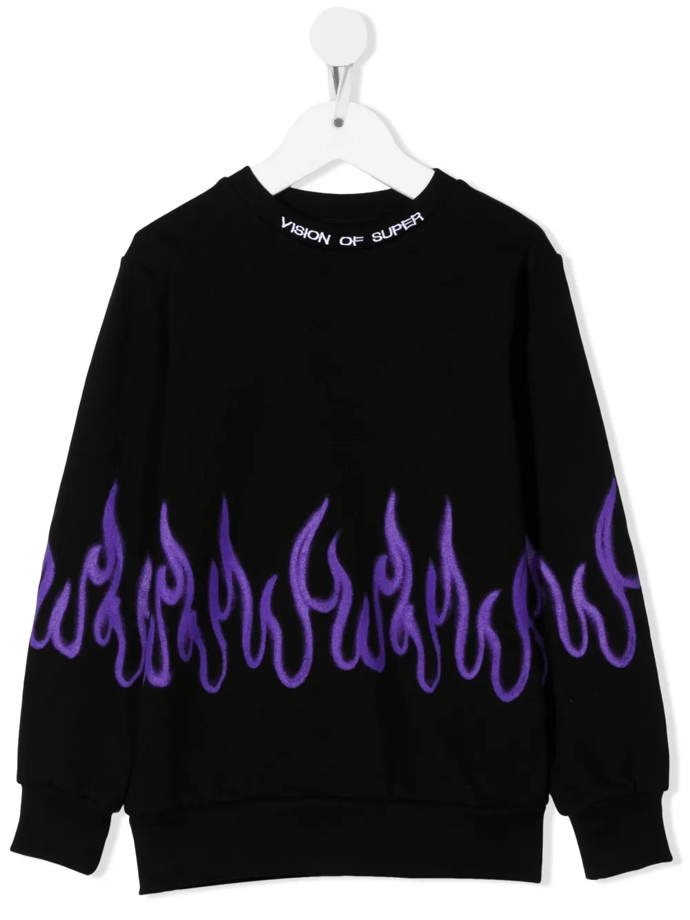 Vision Of Super Kids sudadera con llamas estampadas - Negro
