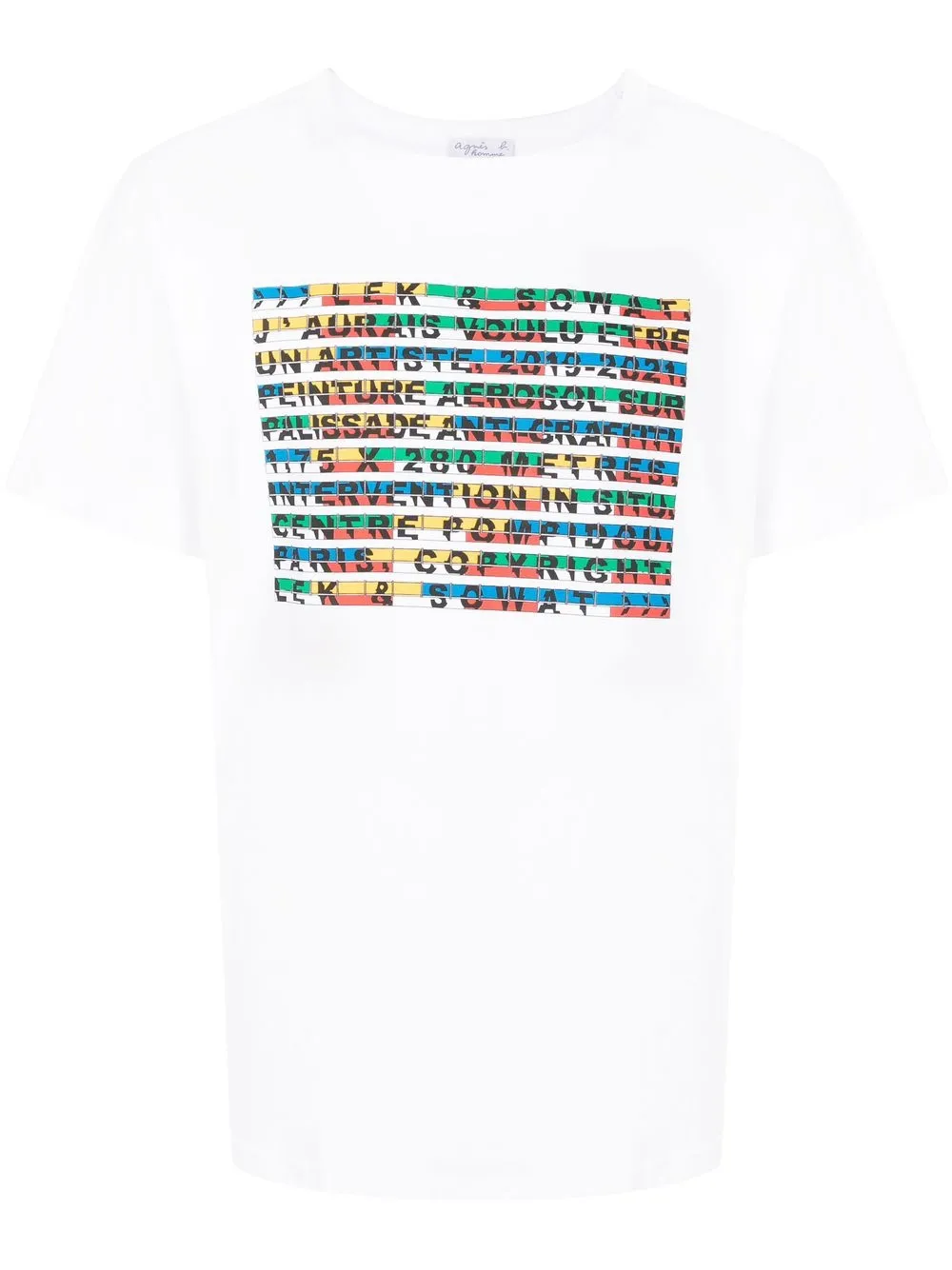 

agnès b. playera con estampado gráfico - Blanco