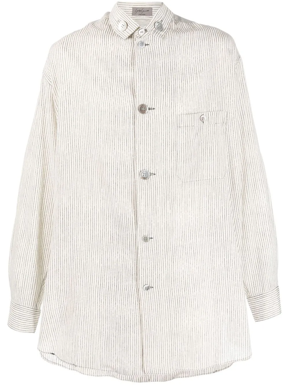 

Yohji Yamamoto Pre-Owned camisa a rayas 1990 - Neutro