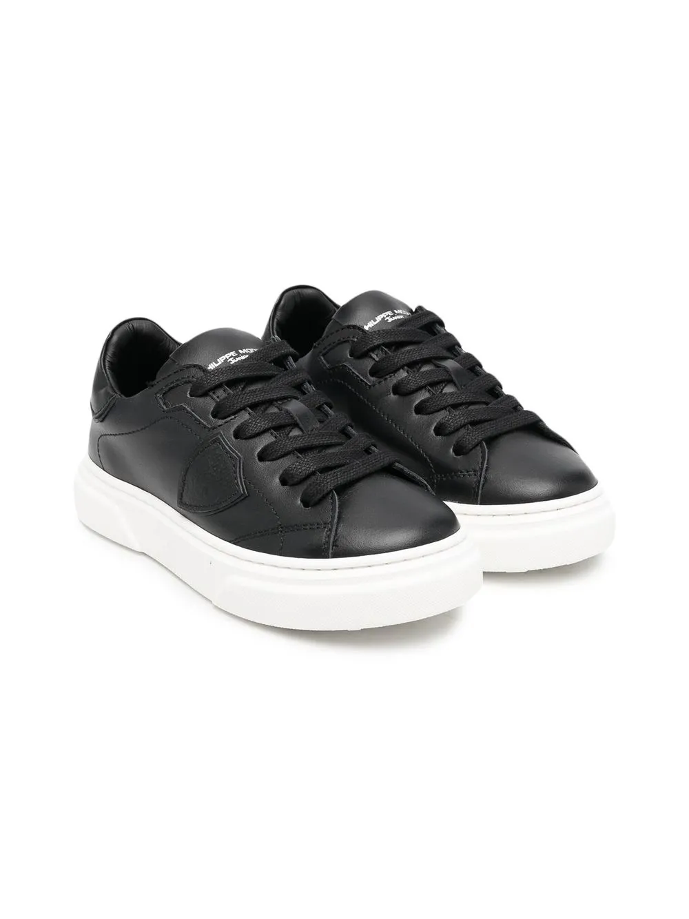 

Philippe Model Kids tenis bajos con agujetas - Negro