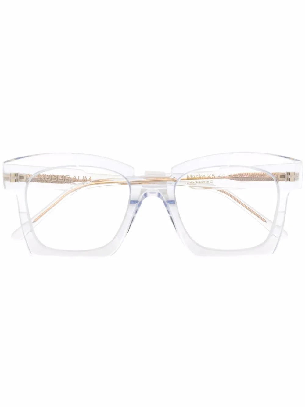 

Kuboraum transparent-frame glasses - Blue