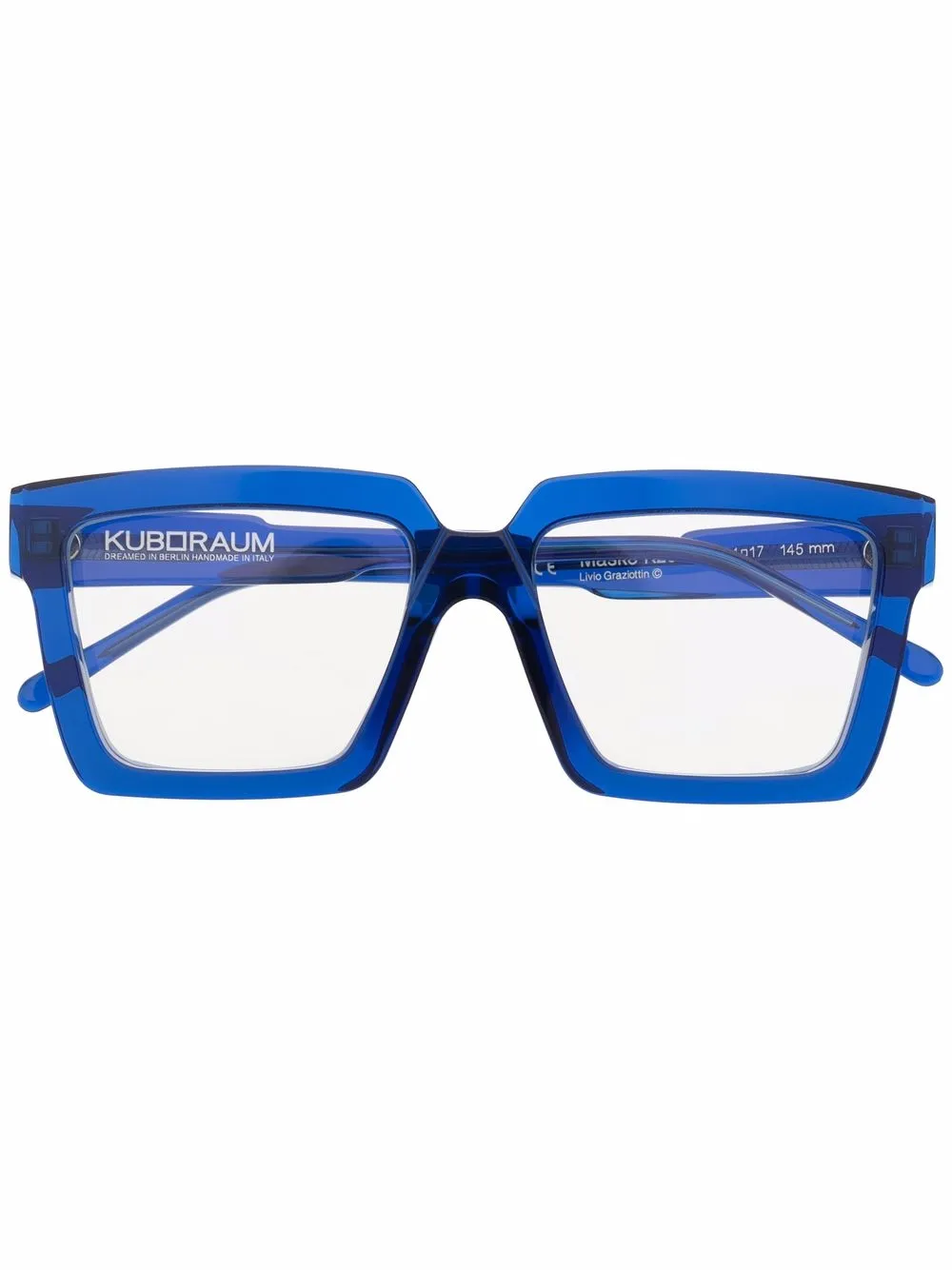 

Kuboraum square-frame glasses - Blue