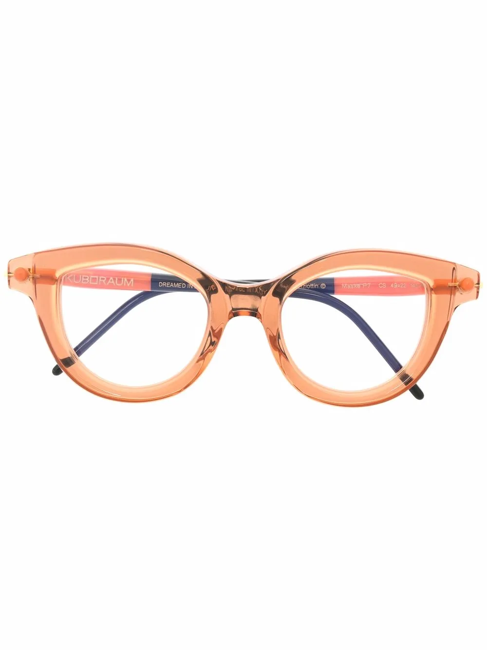 

Kuboraum round-frame two-tone glasses - Neutrals