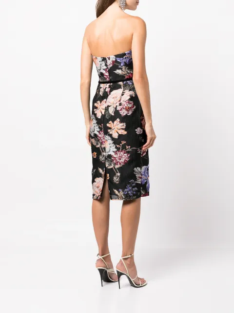 Marchesa Notte floral fil-coupé dress N58C3080 - 3