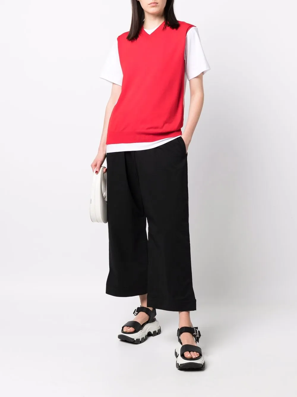 Plan C T-shirt met ronde hals - Rood