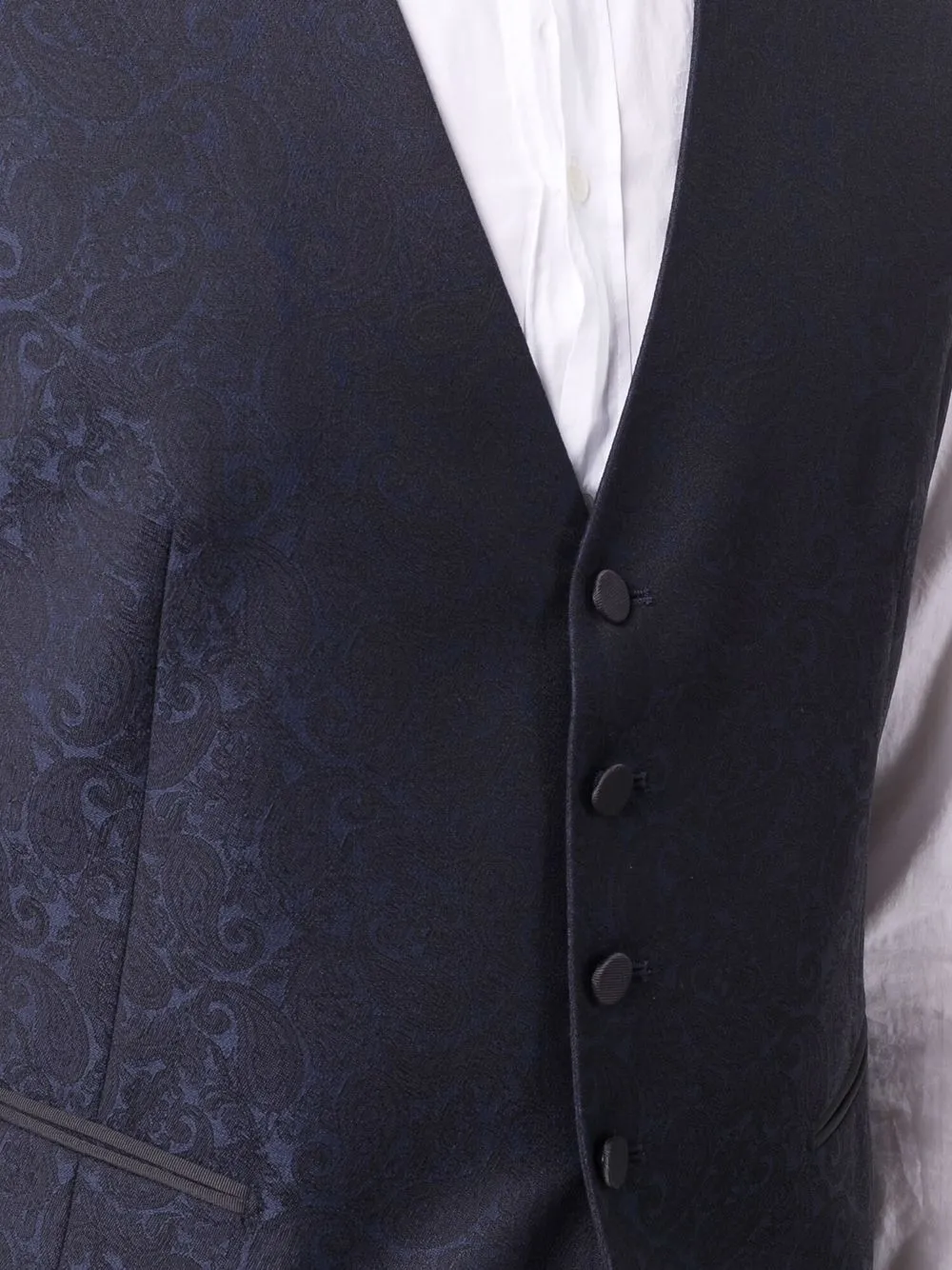 single-breasted paisley-print suit
