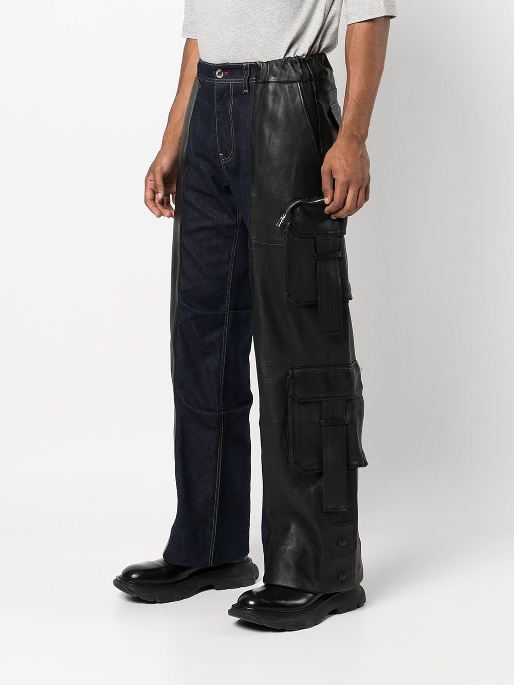 Shop Romeo Hunte X Tommy Hilfiger Hybrid Cargo Trousers In Black, Blue