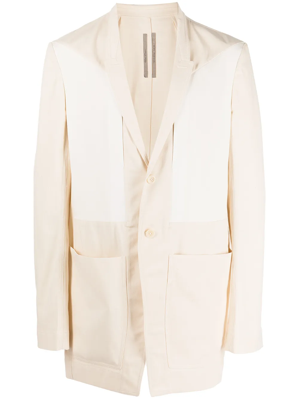 

Rick Owens saco con diseño patchwork - Neutro
