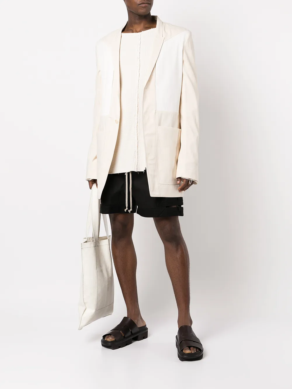 Rick Owens Blazer met enkele rij knopen - Beige