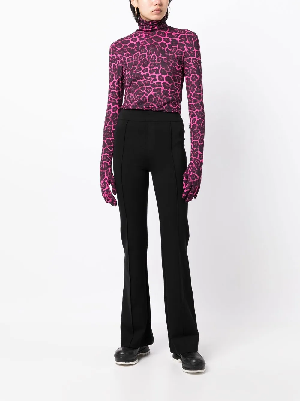 Goldbergh Top met jaguarprint - Roze