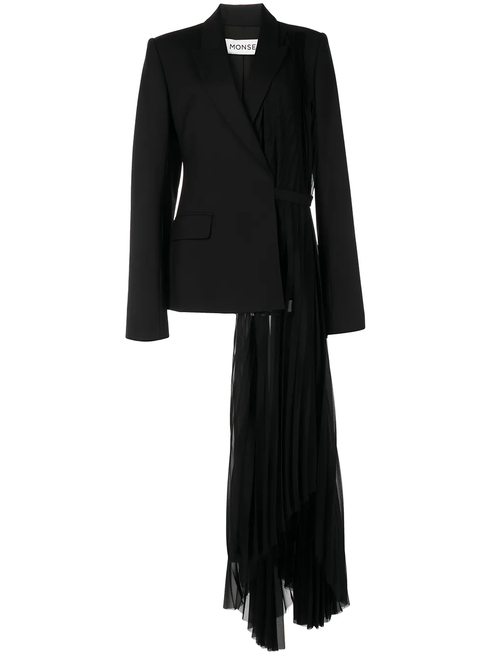 

Monse pleated wool blazer - Black