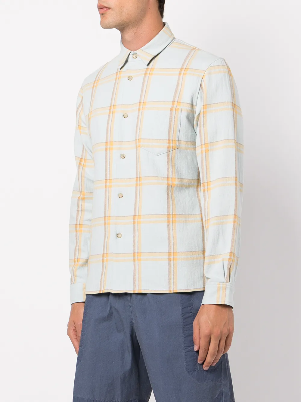  John Elliott Kariertes Sly Hemd   Blau 