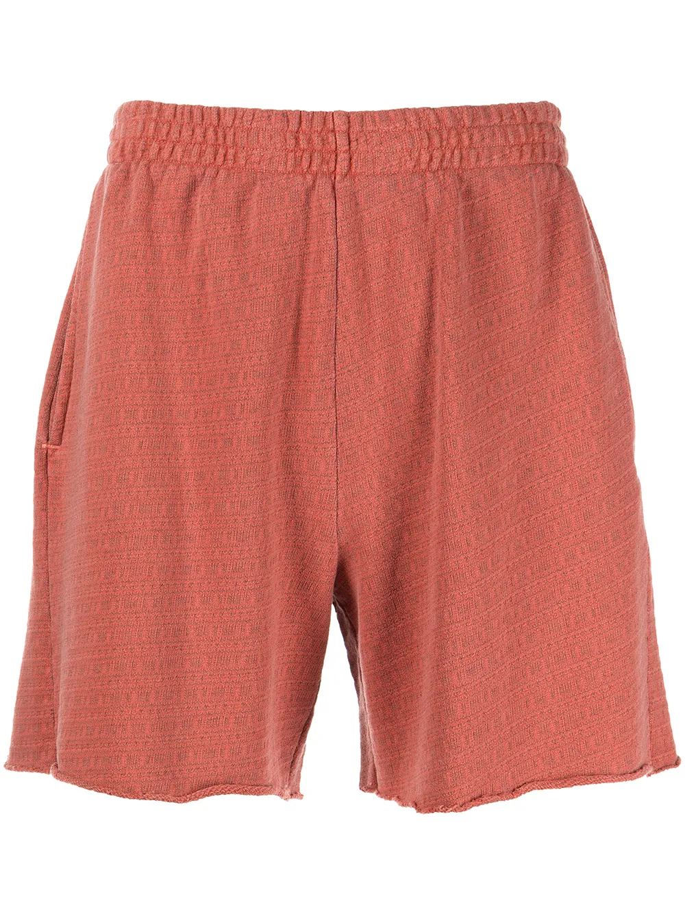 raw-cut jacquard shorts