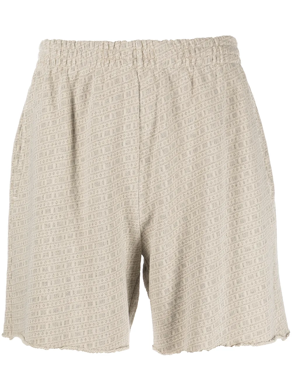 

John Elliott raw-cut jacquard shorts - Neutrals