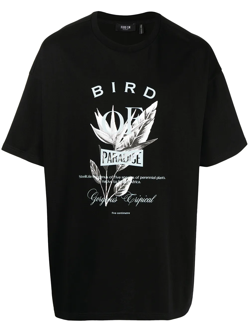 

FIVE CM playera con estampado gráfico - Negro