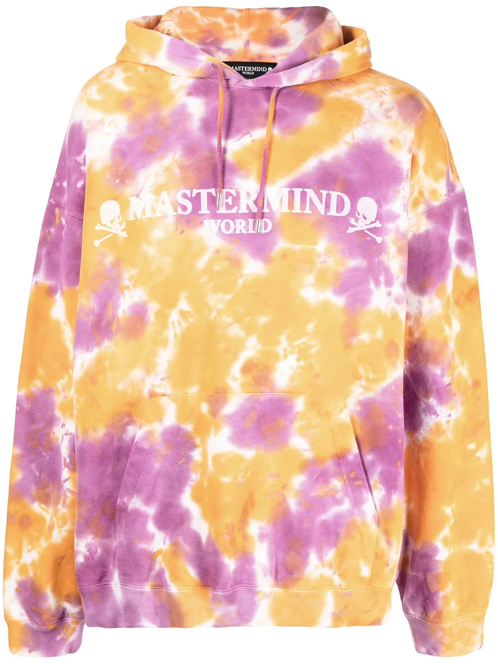 

Mastermind World sudadera con motivo tie-dye y logo estampado - Naranja