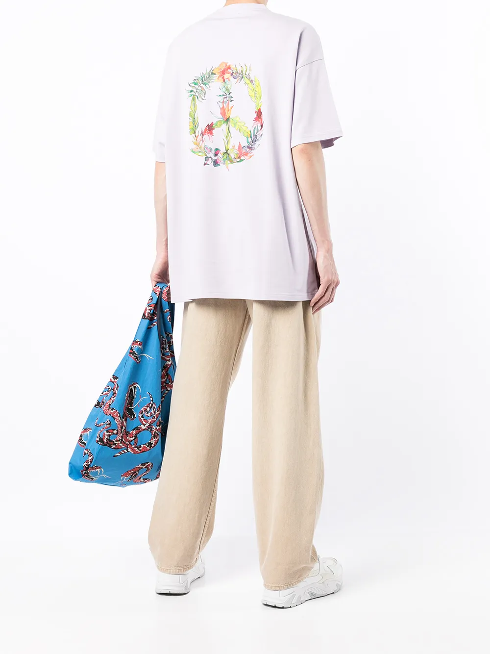FIVE CM T-shirt met logoprint - Paars